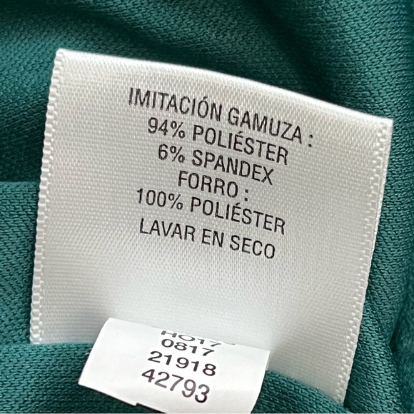 Thalia Sodi Forest Green Faux Suede Cropped Motorcycle Style Jacket XS EUC - Picture 10 of 12